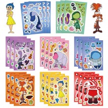 Inside Out Make A Face Puzzle Stickers set(8pcs a set)