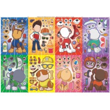 PAW Patrol Make A Face Puzzle Stickers set(8pcs a set)