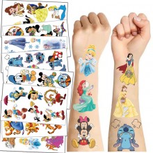 Princess Snow White Mermaid Waterproof Temporary Tattoo Stickers set(10pcs a set)