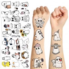 Halloween Cute Ghost Waterproof Temporary Tattoo Stickers set(10pcs a set)