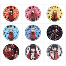 Kakegurui anime round wall clocks