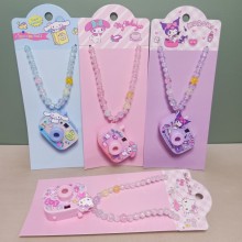 Original Sanrio Melody kitty Cinnamoroll Kuromi mini projection cameras necklaces(price for 12pcs)