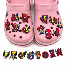 Deadpool & Wolverine Shoe Charms DIY Accessories Sandals Decorate