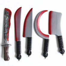 Halloween Cosplay Props Simulation Plastic Fake Bloody Knife