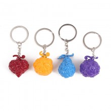 One Piece devil fruit anime key chain necklace