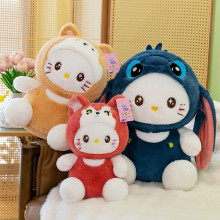 Sanrio Hello kitty transformation Stitch anime plush doll