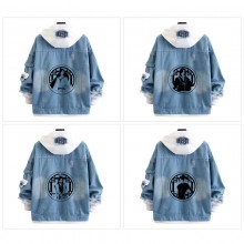 Heaven Official's Blessing fake two pieces denim jacket hoodie cloth