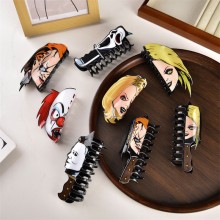 Chucky Ghost face hair claw clip hairpin