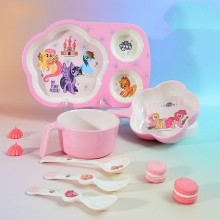 My Little Pony anime dinner plate spoon fork child...