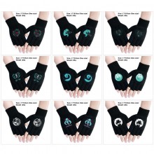 Hatsune Miku anime cotton half finger gloves a pai...