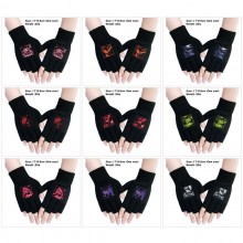 Hazbin Hotel anime cotton half finger gloves a pai...