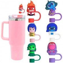 Inside Out Silicone Straw Cover Sleeves Dust Plug