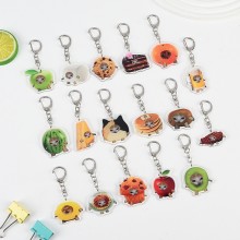 Food Cat anime acrylic key chains