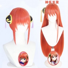 Gintama Kagura anime cosplay wig+hair accessory