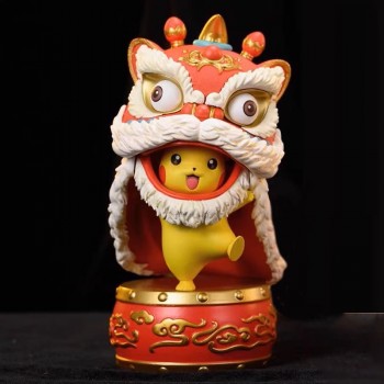 Pokemon Lion Dance Pikachu anime figure