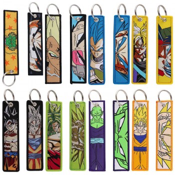 Dragon Ball Woven Label Anime Lanyard Key chain Tag