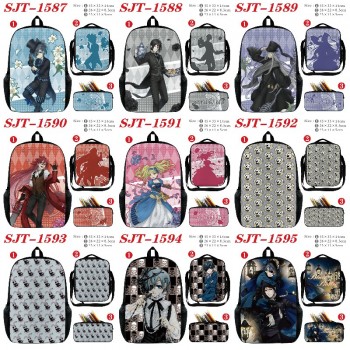 Kuroshitsuji Black Butler anime nylon backpack bag shoulder pencil case