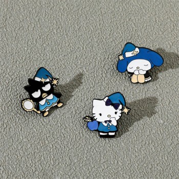 Sanrio Melody kitty Cinnamoroll Kuromi anime alloy brooch pin