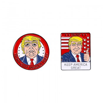 Donald Trump alloy brooch pin