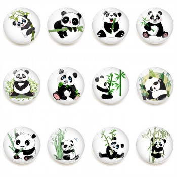 Panda fridge magnets refrigerator magnetic crystalglass stickers