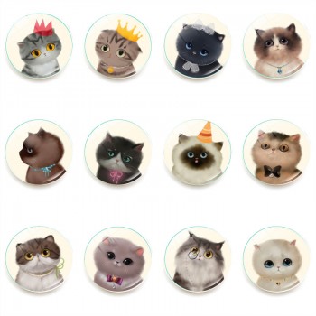 Cute cat fridge magnets refrigerator magnetic crystalglass stickers