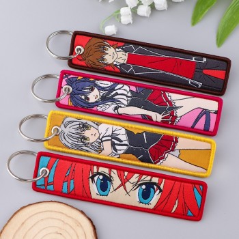 High School DxD Woven Label Anime Lanyard Key chain Tag