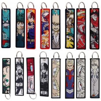 My Hero Academia Woven Label Anime Lanyard Key chain Tag