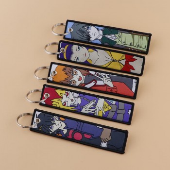 Yu Gi Oh Duel Monsters Woven Label Anime Lanyard Key chain Tag