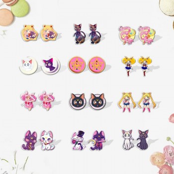 Sailor Moon anime acrylic earrings a pair