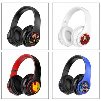 Iron Man wireless bluetooth stereo support card earphone headphones