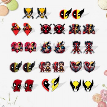 Deadpool 3 acrylic earrings a pair