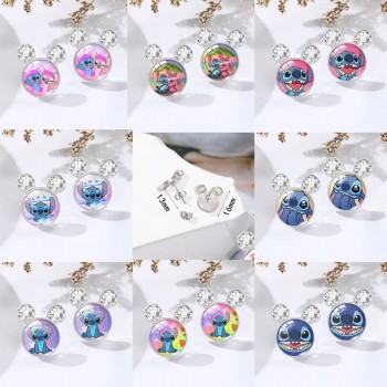 Mickey Minnie Mouse Stitch anime earrings jewelry