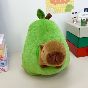 Avocado capybara plush backpack bag