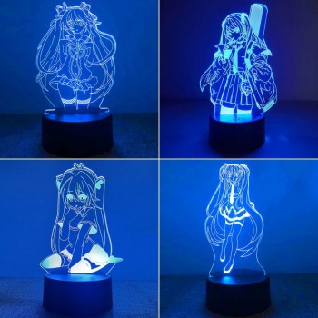 Hatsune Miku Anime Acrylic Figure 3D Lamp USB Night Light