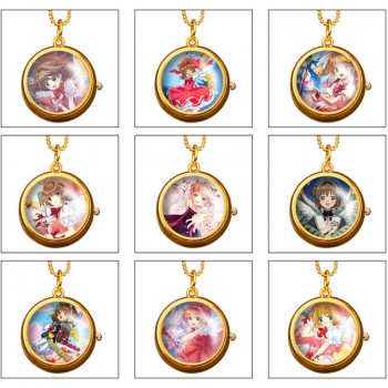 Card Captor Sakura anime rotating necklace pocket watch