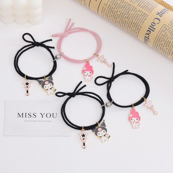 1 Pair Sanrio Kuromi Melody Small Band Hair Rope Bracelets