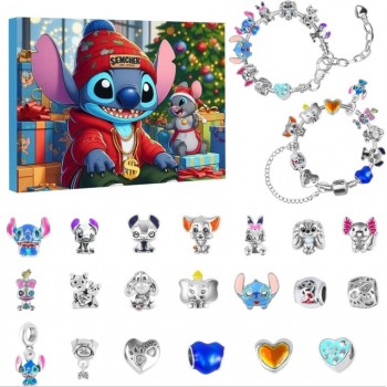 Stitch Christmas Series Jewelry 24 Grid Blind Box Bracelets