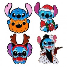 Stitch anime alloy brooch pins