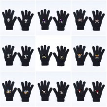 One Piece anime full finger knitted gloves