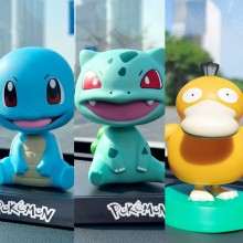 11CM Pokemon Squirtle Bulbasaur Psyduck Anime Shake Head Figure