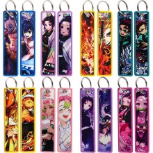 Demon Slayer Woven Label Anime Lanyard Key chain T...