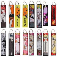 Chainsaw Man Woven Label Anime Lanyard Key chain T...