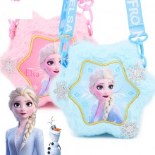 Frozen Elsa Anna plush crossbody shoulder bag