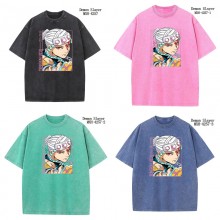 Demon Slayer anime short sleeve wash water worn-out cotton t-shirt