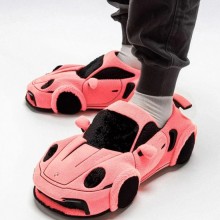 Racing Porsche car plush shoes slippers a pair 25c...