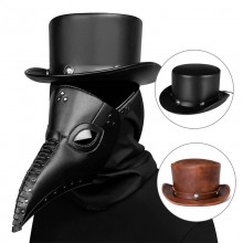 Steampunk Magician Top PU Leather Top Jazz Hat