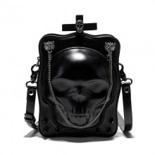 Halloween Theme Punk Rivet Skull Shape Shoulder ba...