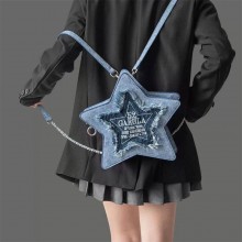 Y2K Cowboy blue five pointed star backpack bag