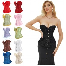 Women's Corset Sexy Elegant Jacquard Gothic Corset...