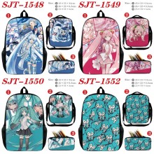 Hatsune Miku anime nylon backpack bag shoulder pen...